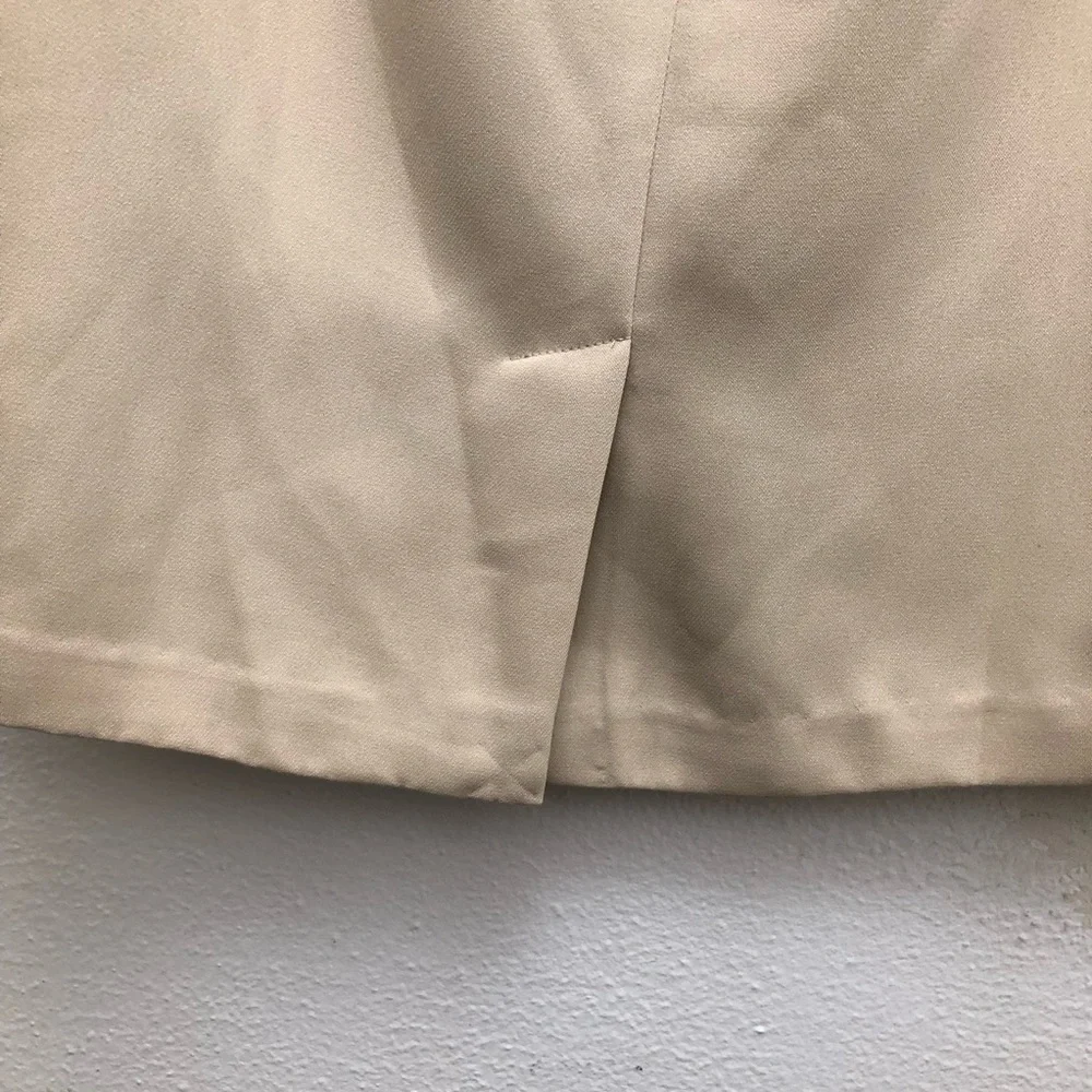 Newport News Skirt Suit Long Sleeve Jacket & Knee High Skirt Women's Size 10 Tan - Picture 7 of 15